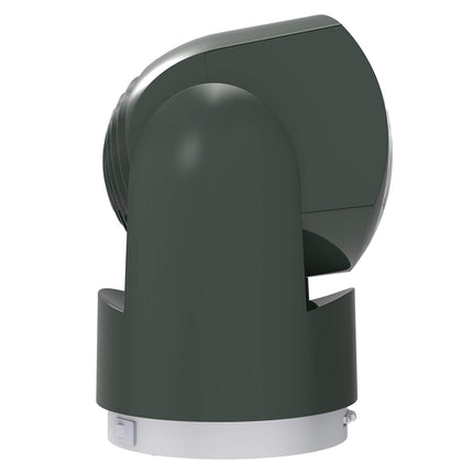 Dark gray and silver fan on a white background