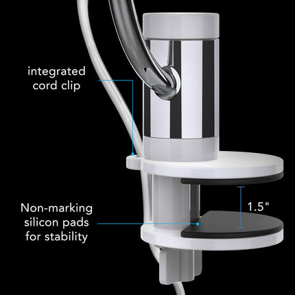 Clamp features for white clip fan