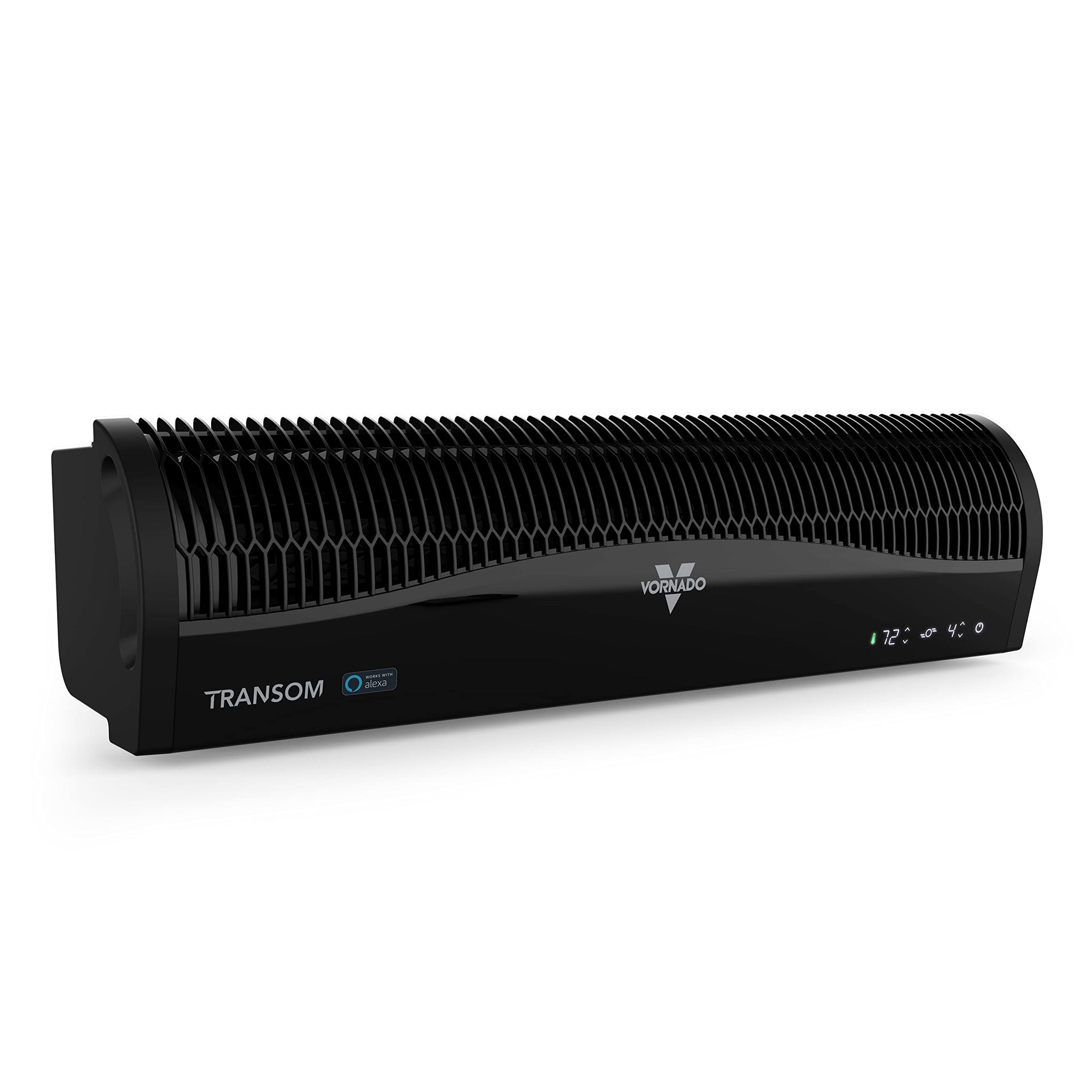 Black window fan with vornado logo