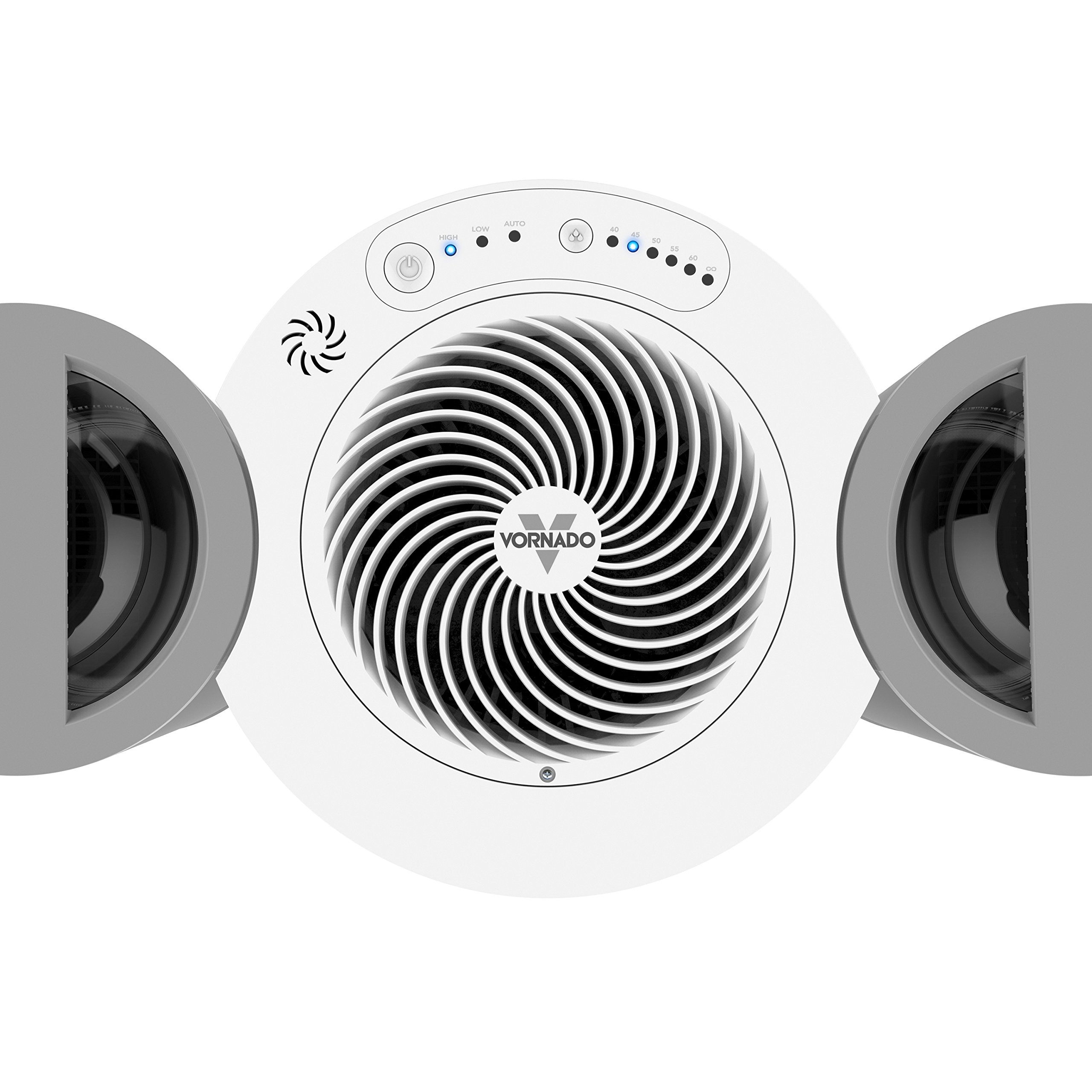 Vornado humidifier top view on a black background