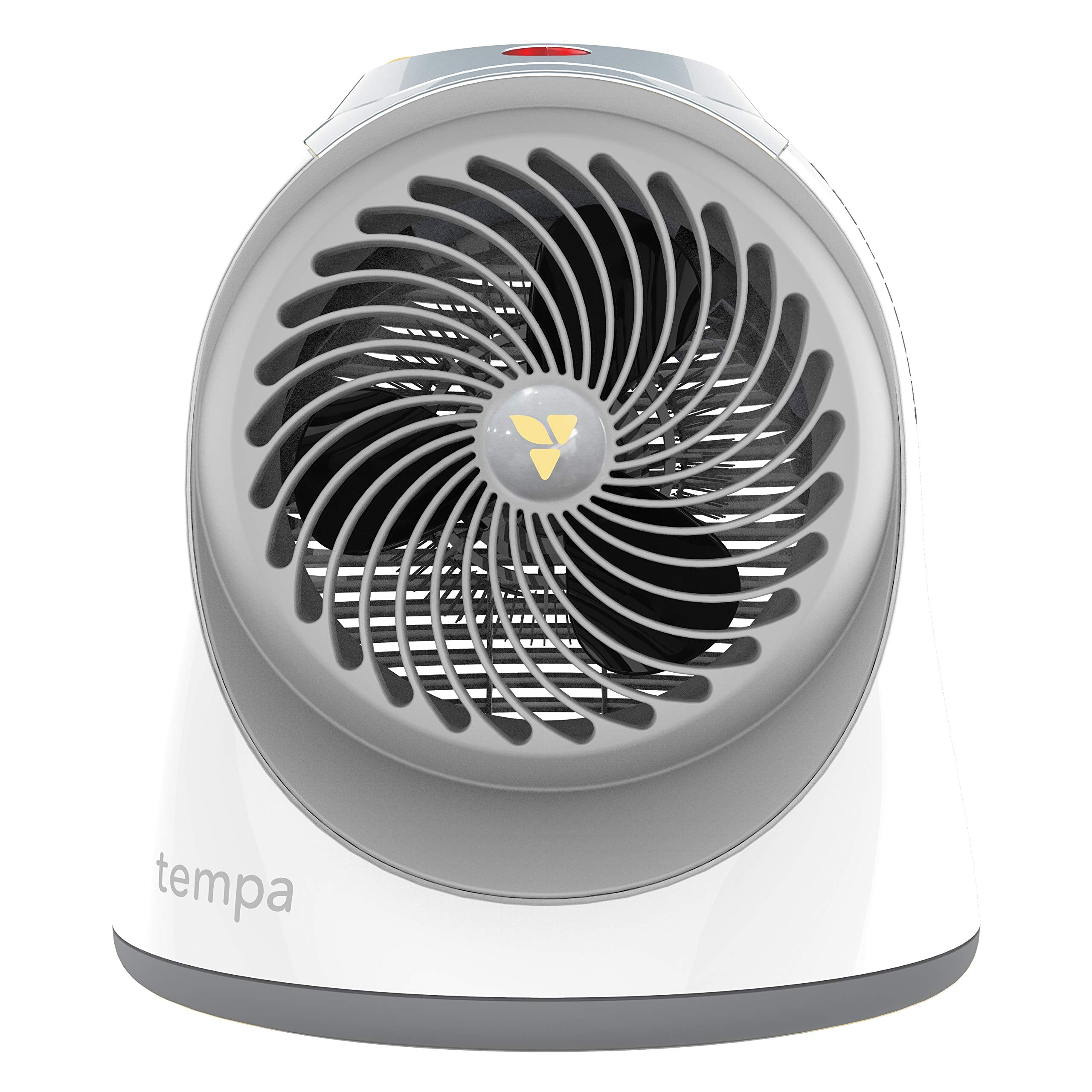 Portable heater with 'tempa' branding on a white background
