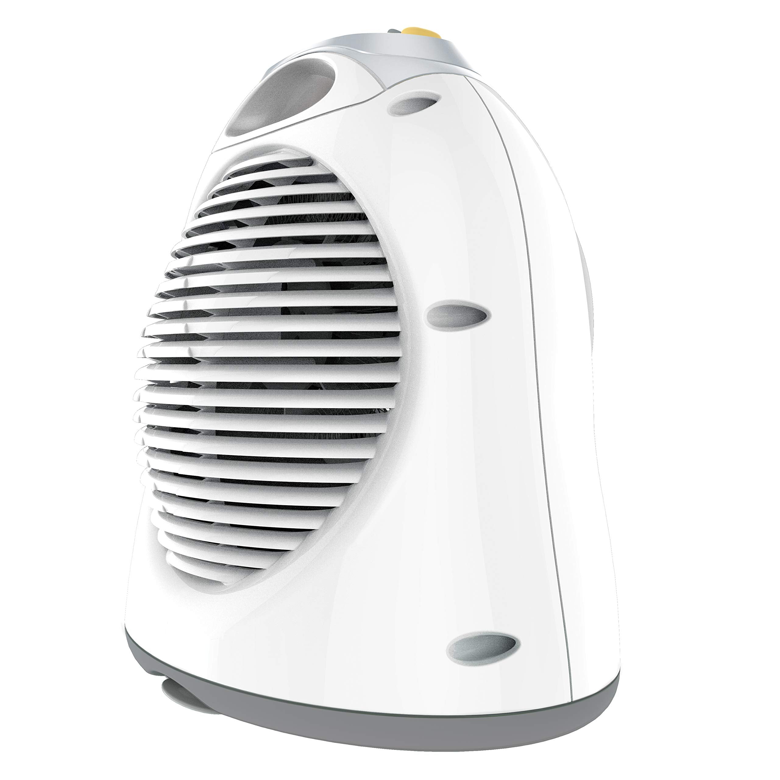 White and gray electronic device on a white background
