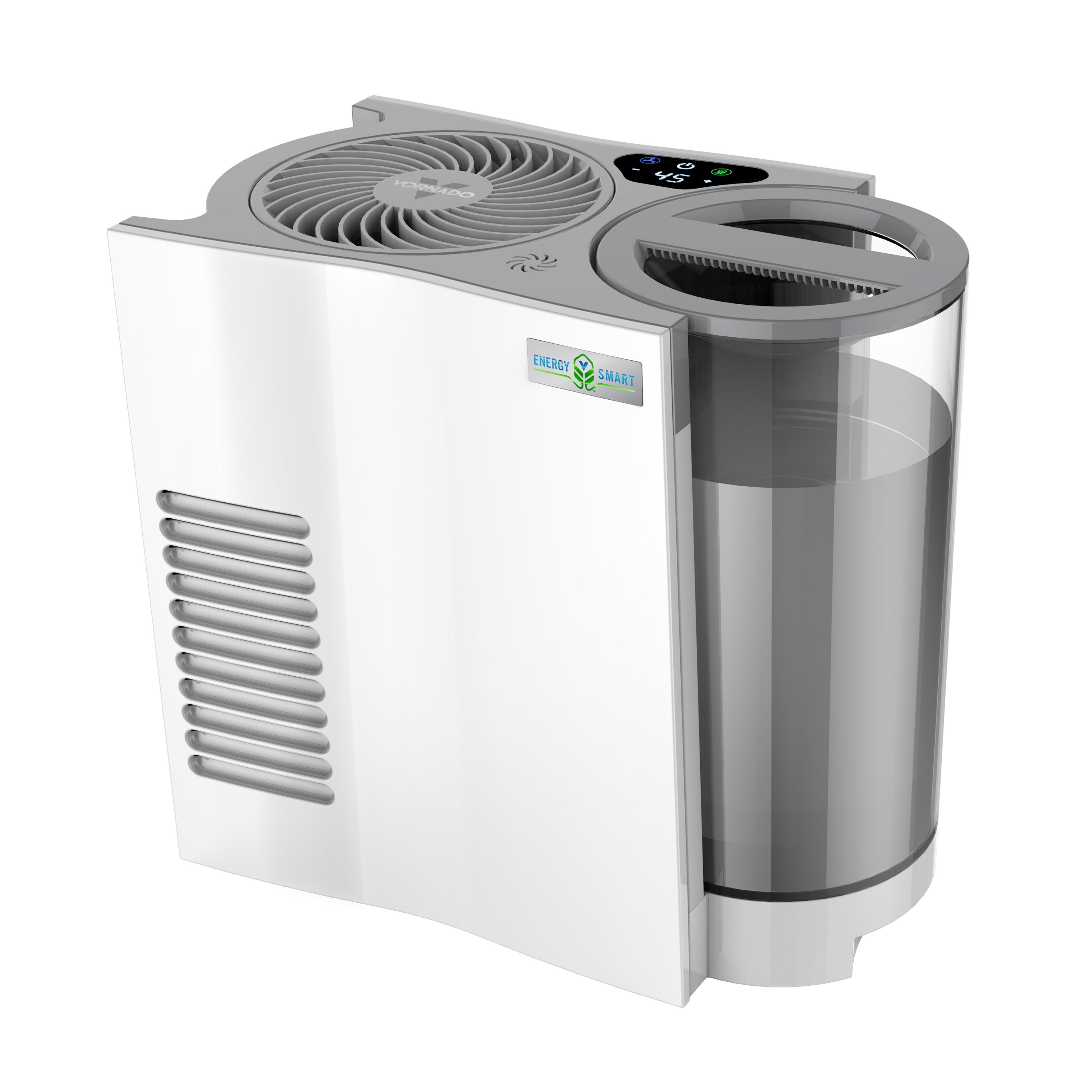 White and gray humidifier on a white background