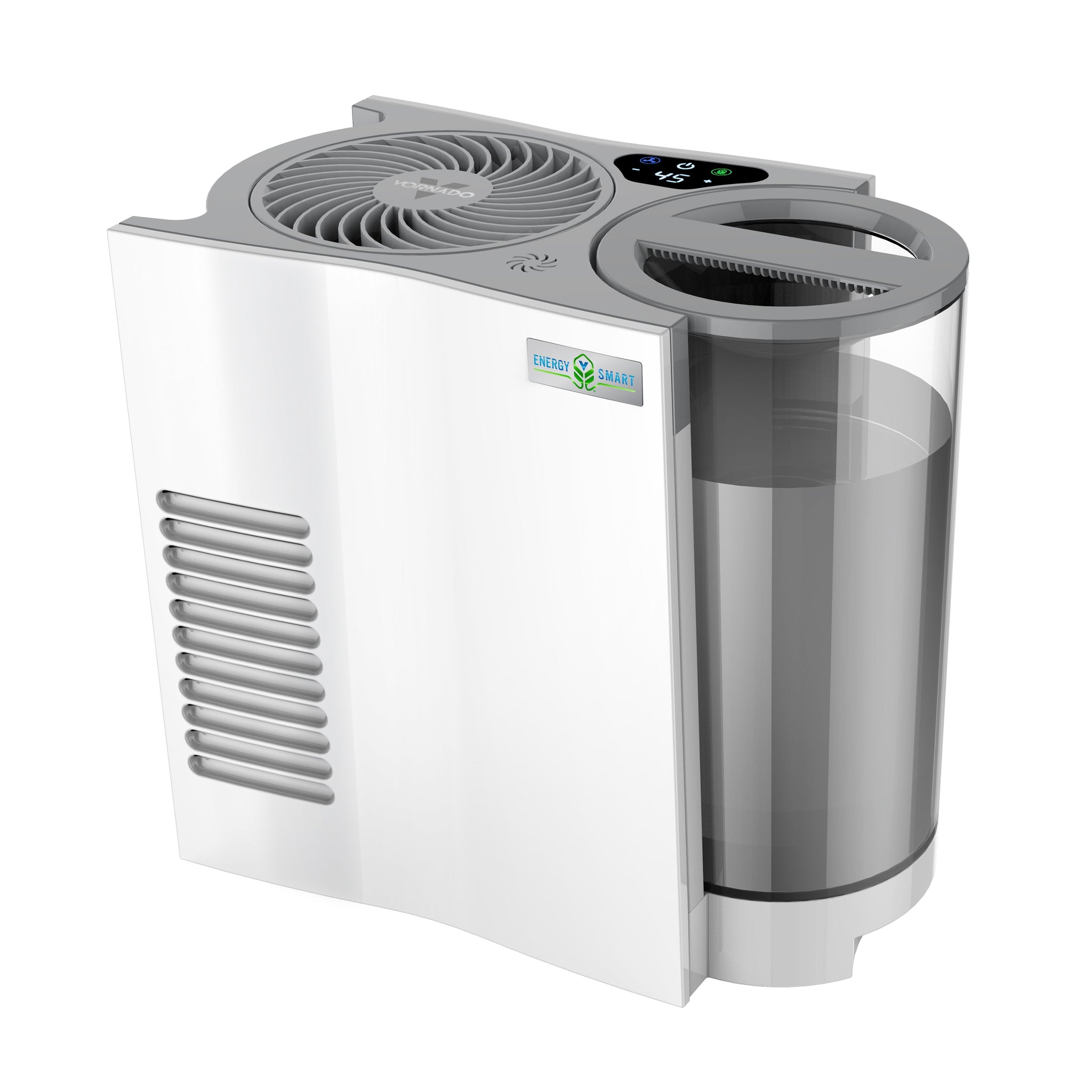 White and gray humidifier on a white background
