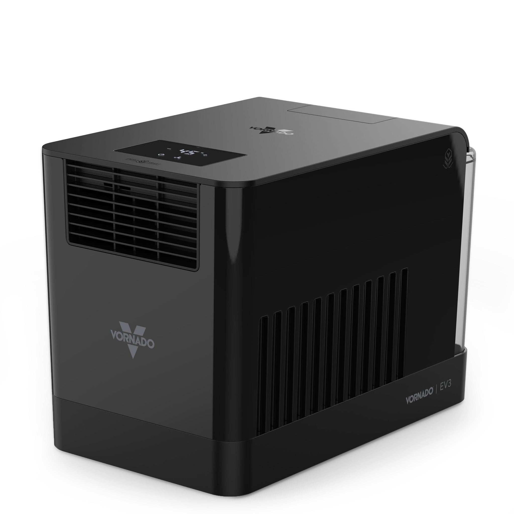 Black Vornado humidifier on a white background