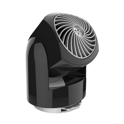 Black portable fan on a white background