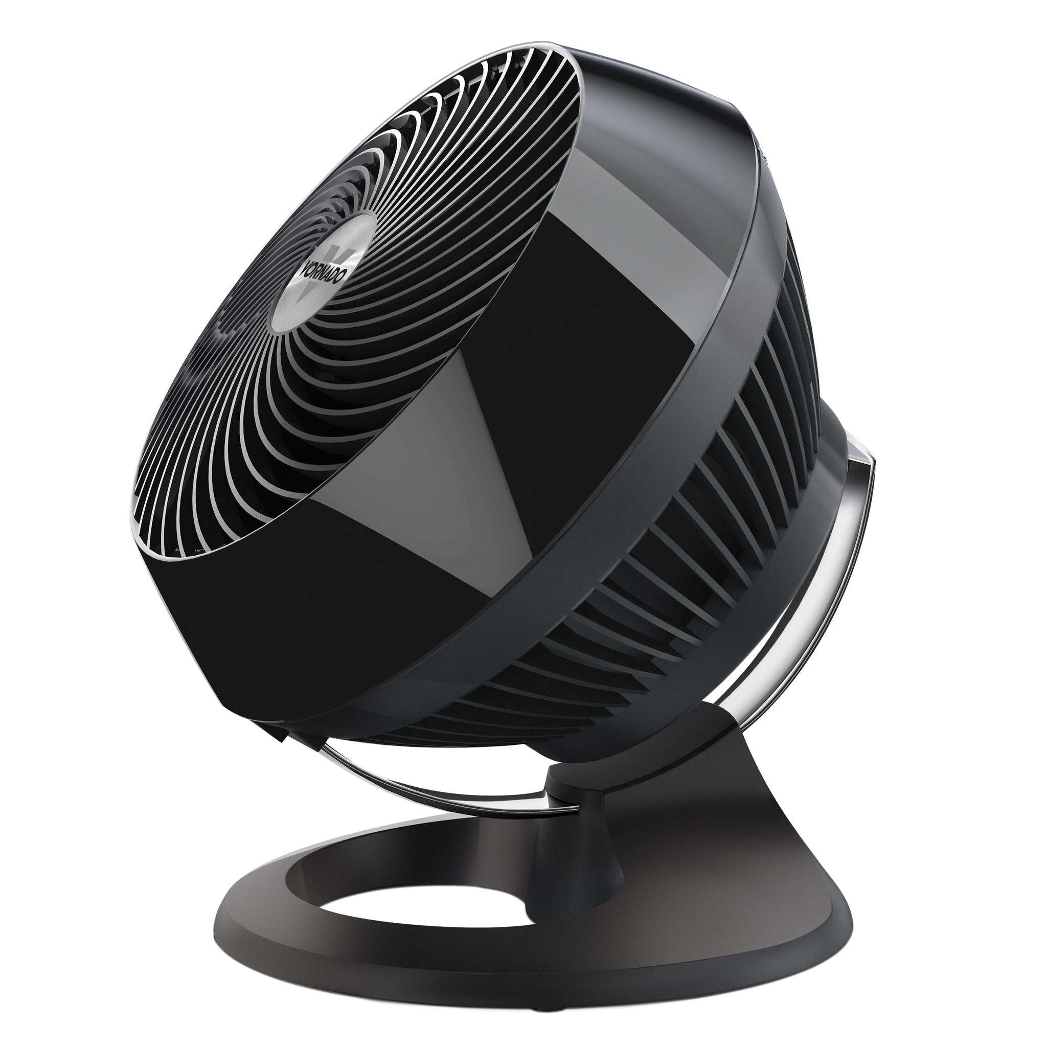Black fan on a white background