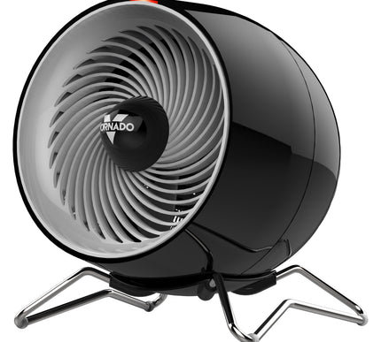 Black and gray fan with 'Vornado' branding on a white background