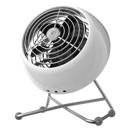 White and silver fan on a white background