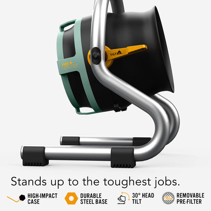 Vornado Velocity heater side view showing the tilt bar