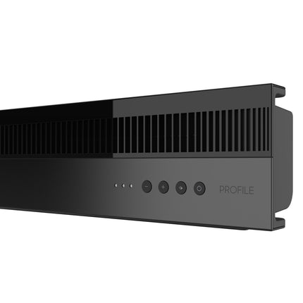 Black electronic device with 'PROFILE' branding on a white background