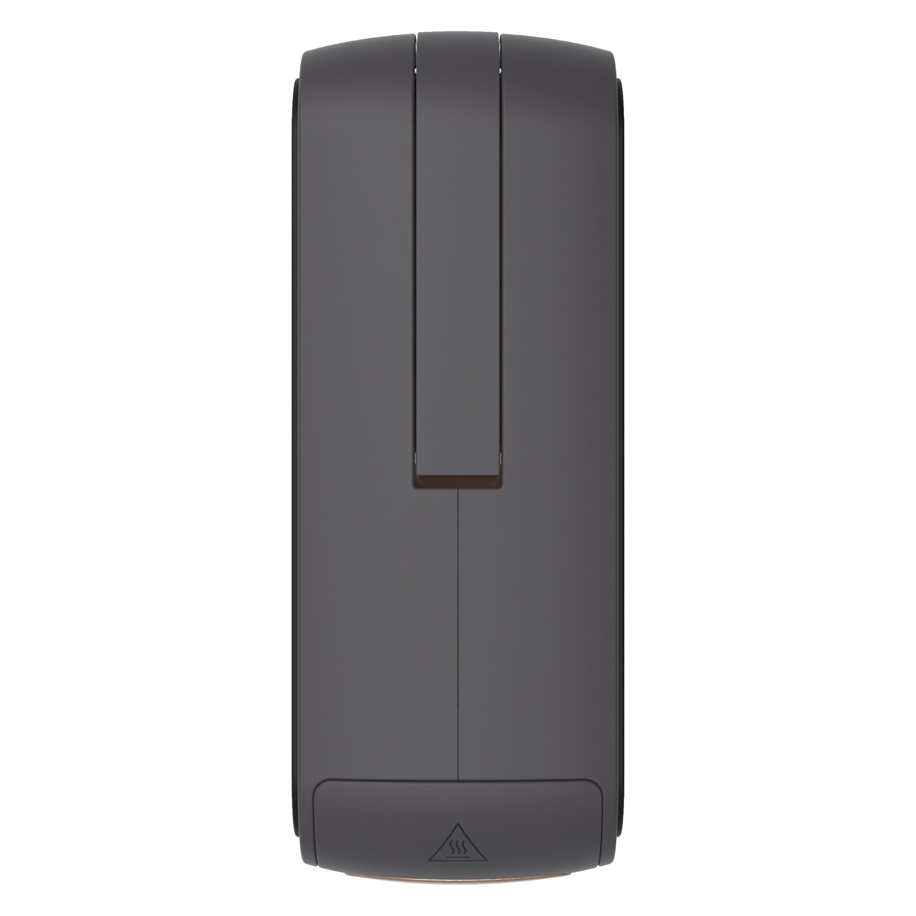Black electronic device on a white background