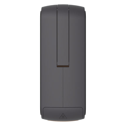 Black electronic device on a white background