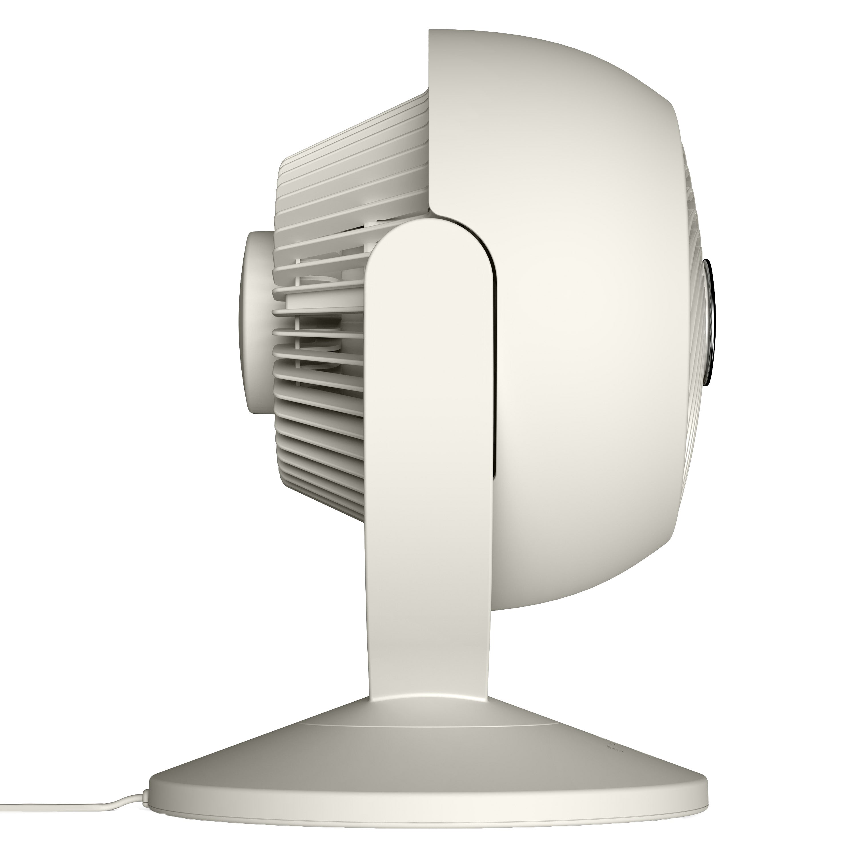 White desk fan on a white background