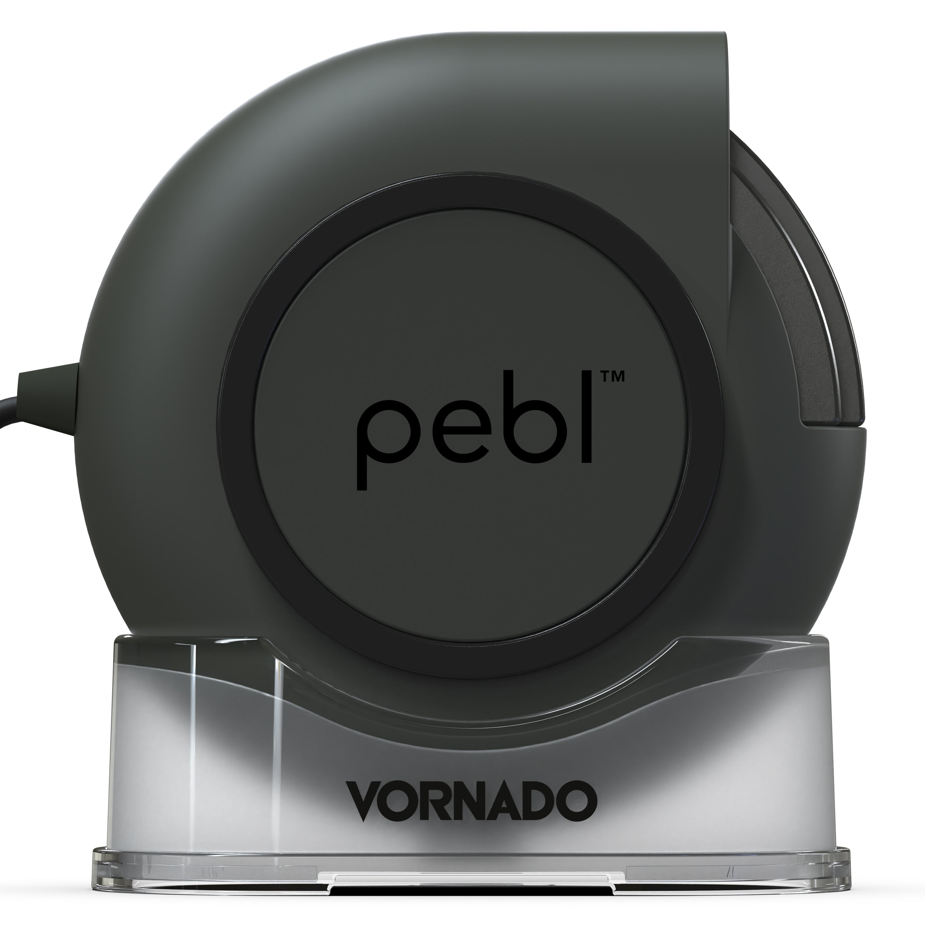 Gray pebl Vornado fan on a white background
