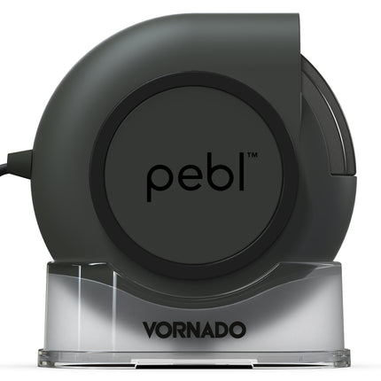Gray pebl Vornado fan on a white background