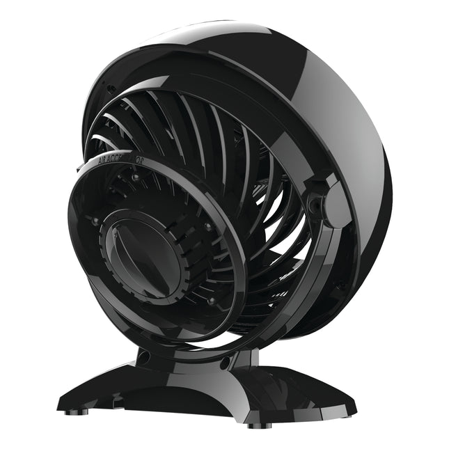 Black and silver fan with 'Vornado' branding on a white background
