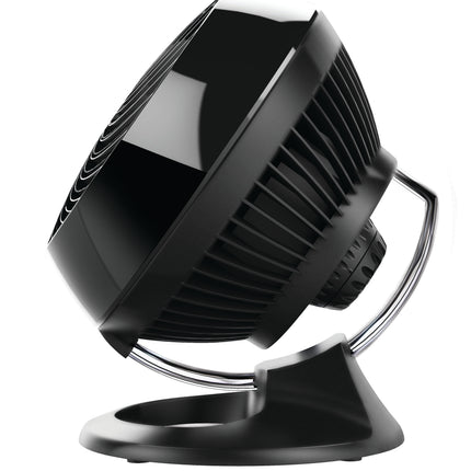 Black vintage-style fan on a white background