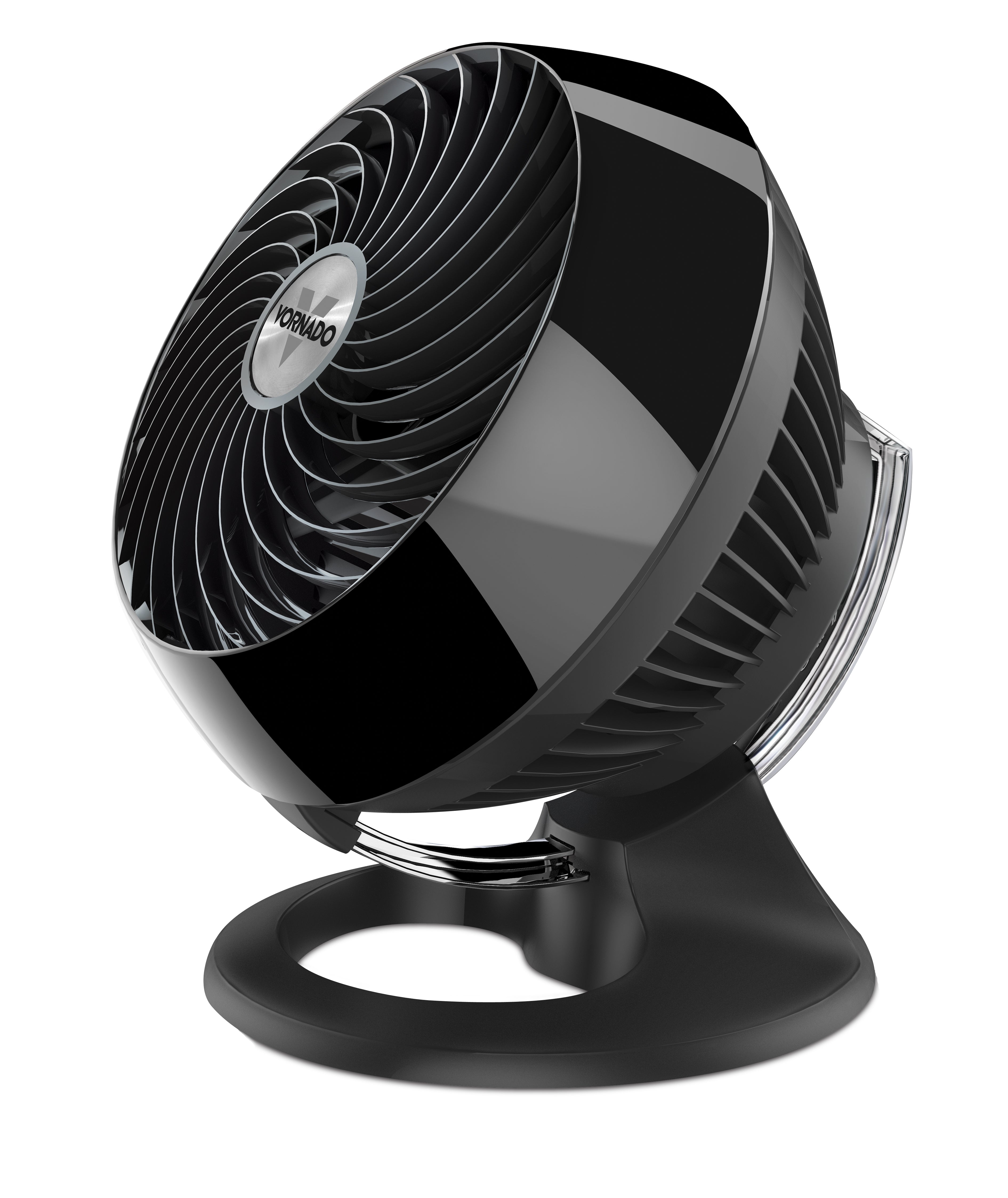 Black fan on a white background
