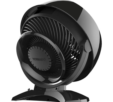 Black and silver fan with 'Vornado' logo on a white background
