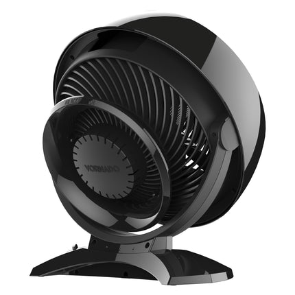 Black and silver fan with 'Vornado' logo on a white background