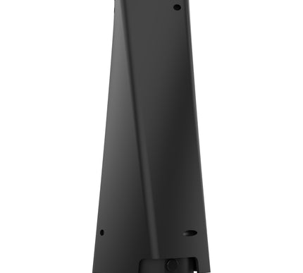 Black tower fan with Vornado logo on a white background