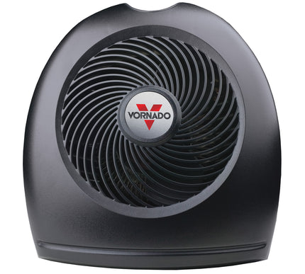 black vornado heater on a white background