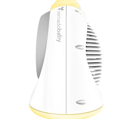 White and yellow baby product with branding on a white background