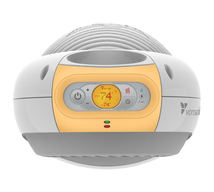 Heater with digital display on a white background