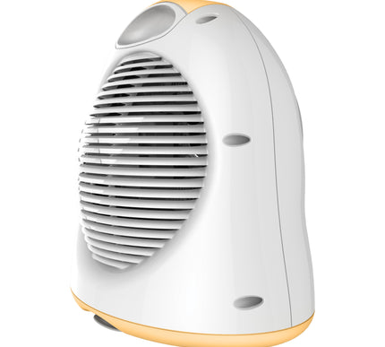White and orange heater on a white background