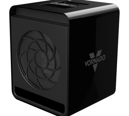 Black Vornado device on a white background