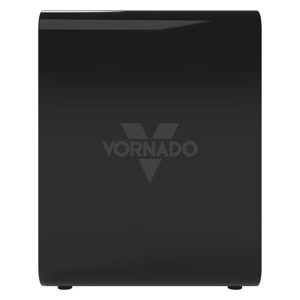 Black Vornado appliance on a white background
