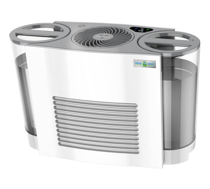 Modern humidifier with transparent design on a white background