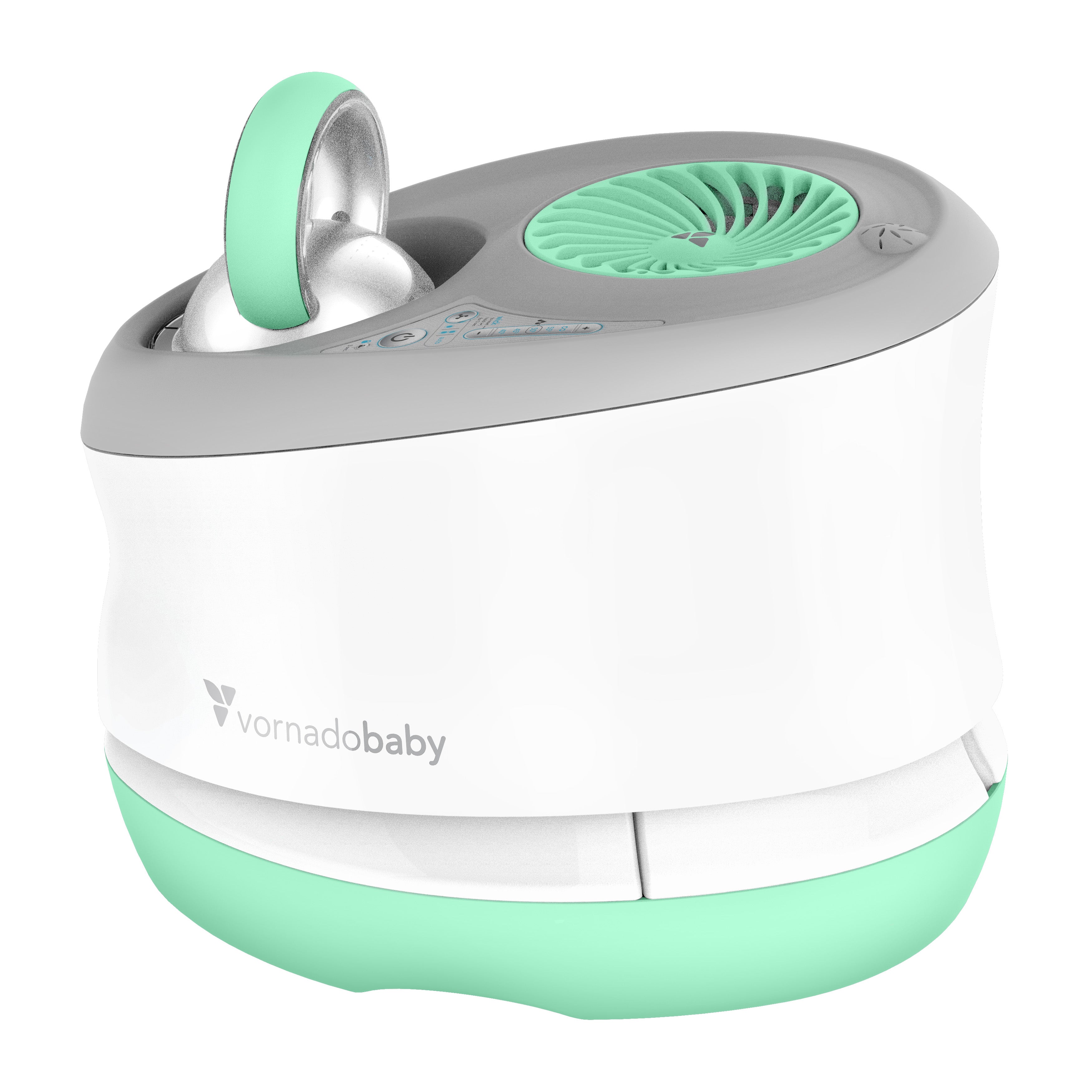 Vornado Baby product with green and gray design on a white background
