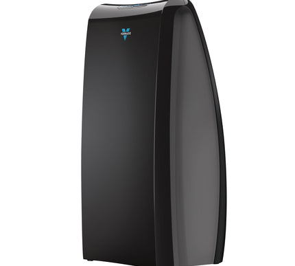Black air purifier on a white background