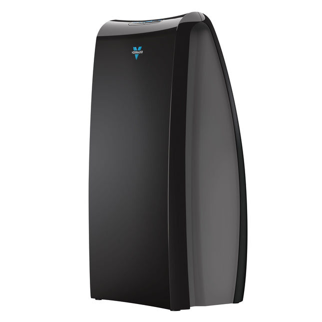 Black air purifier on a white background