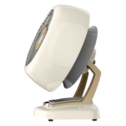 Vintage heater with a white and gold design on a white background