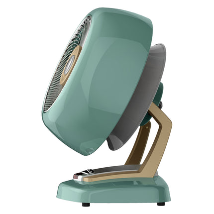 Turquoise heater on a white background