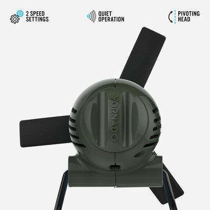 Vornado fan with features highlighted on a white background