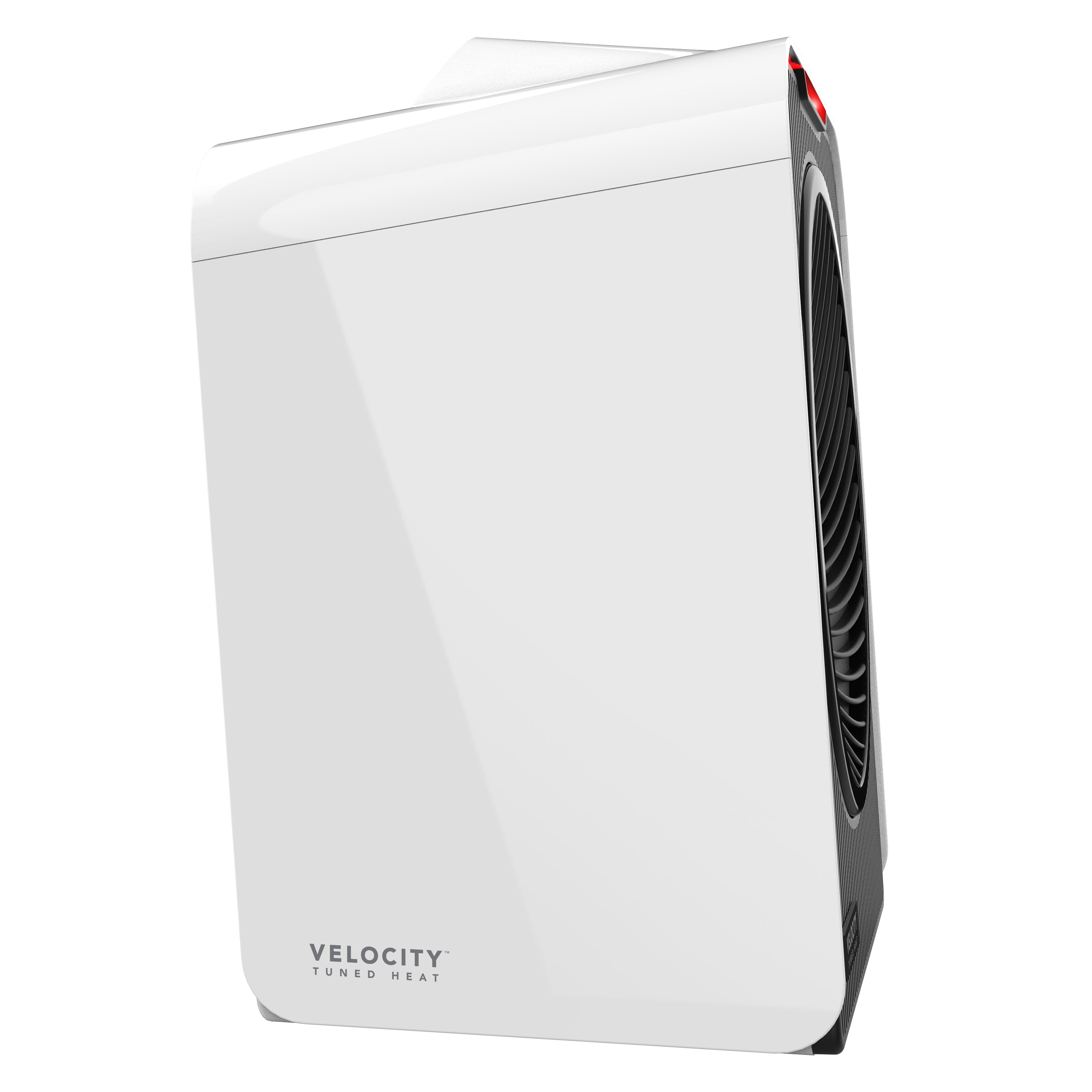 White Velocity space heater on a white background