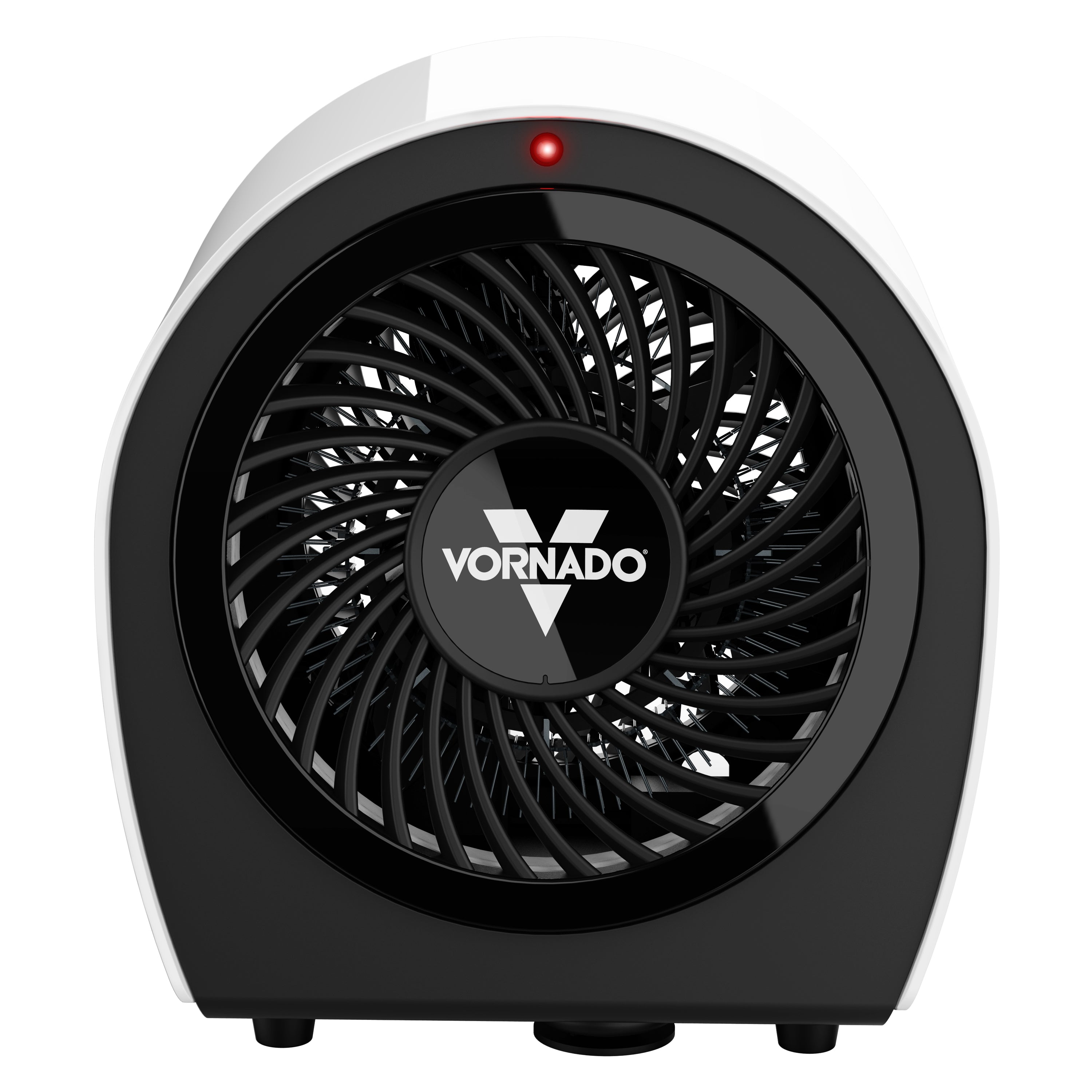 Black and white Vornado heater on a white background