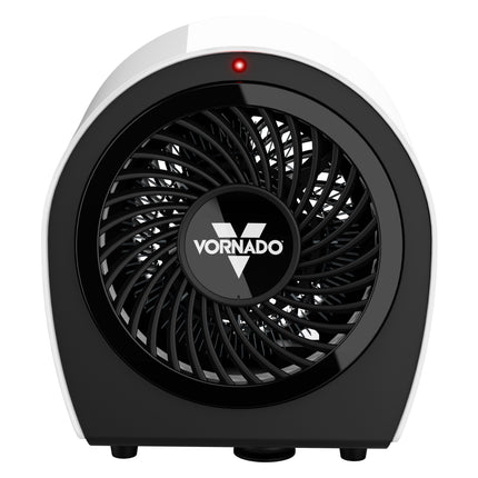 Black and white Vornado heater on a white background