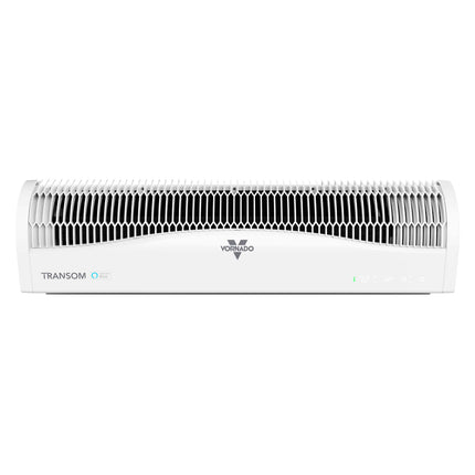 White Vornado transom window fan on a white background