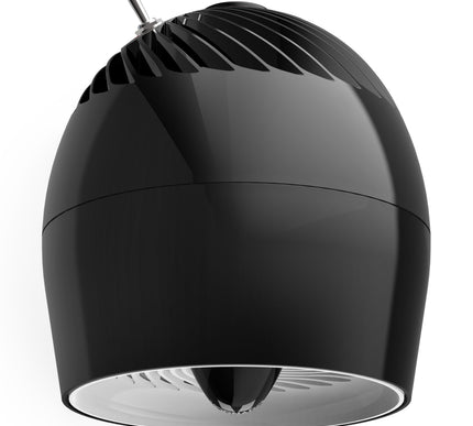 Black heater top view on a white background