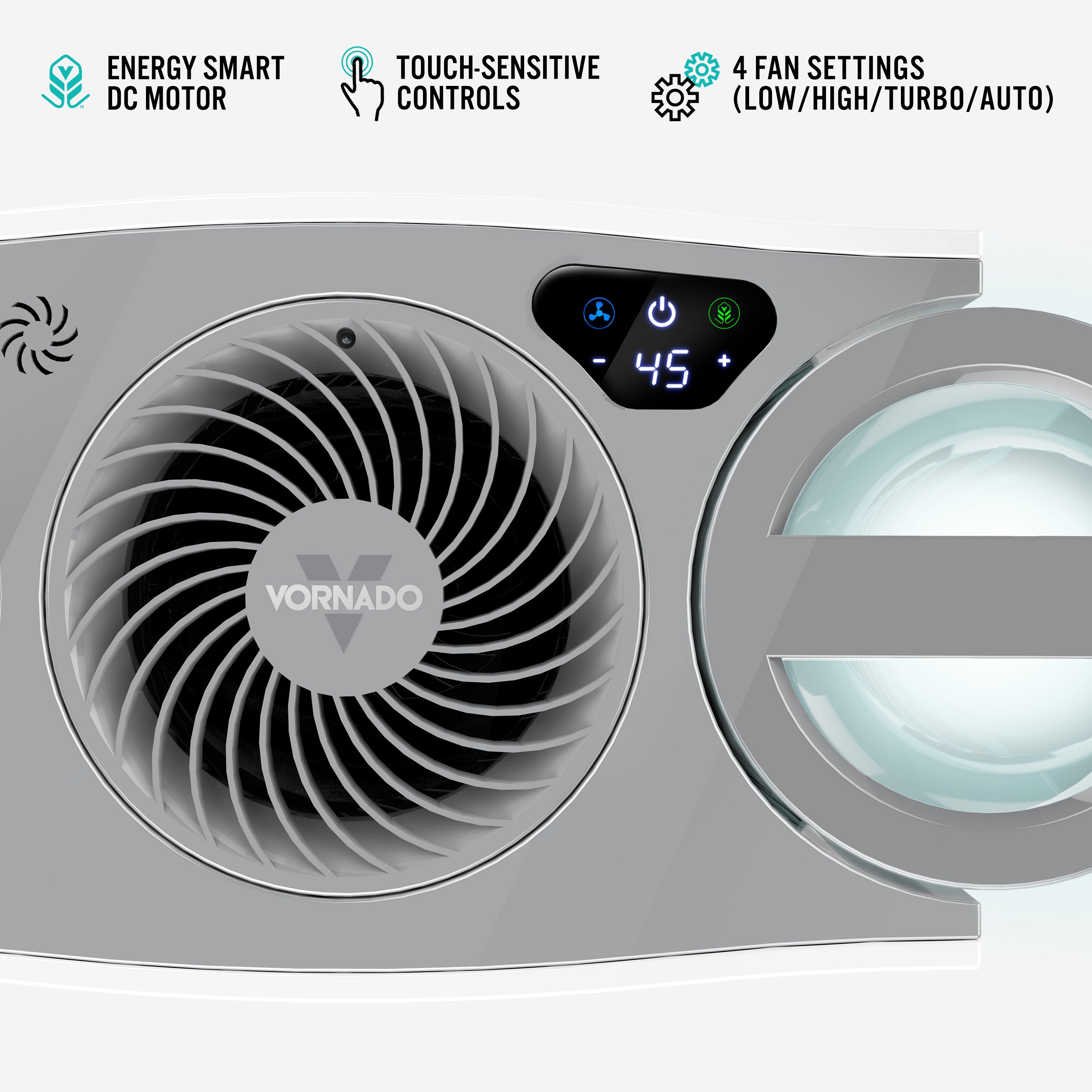 Vornado humidifier and control panel on a white background