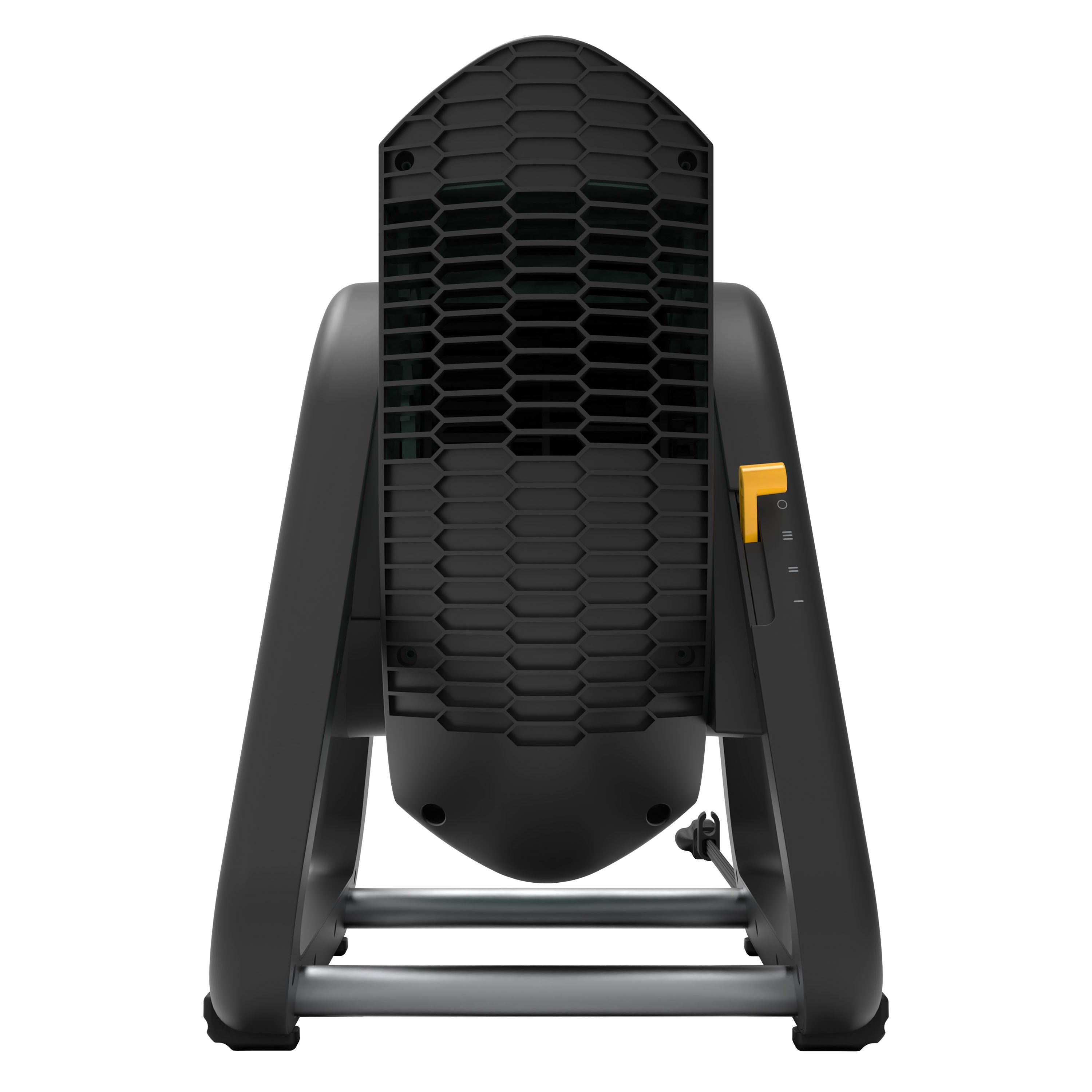 Black fan on a white background