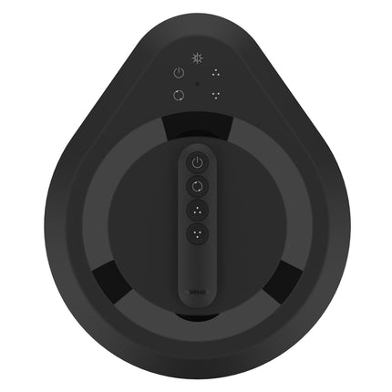 Black control panel on a white background