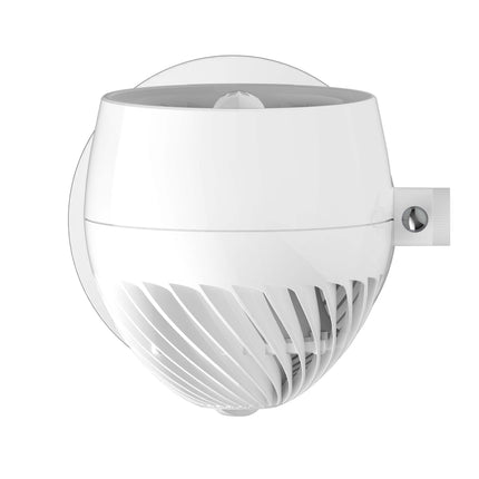 White table fan on a white background