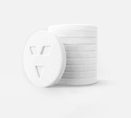 White scent ready pads on a gray background