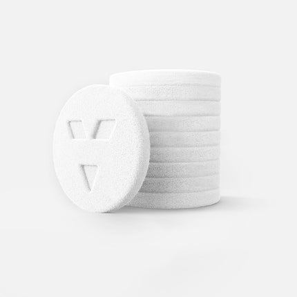 White scent ready pads on a gray background